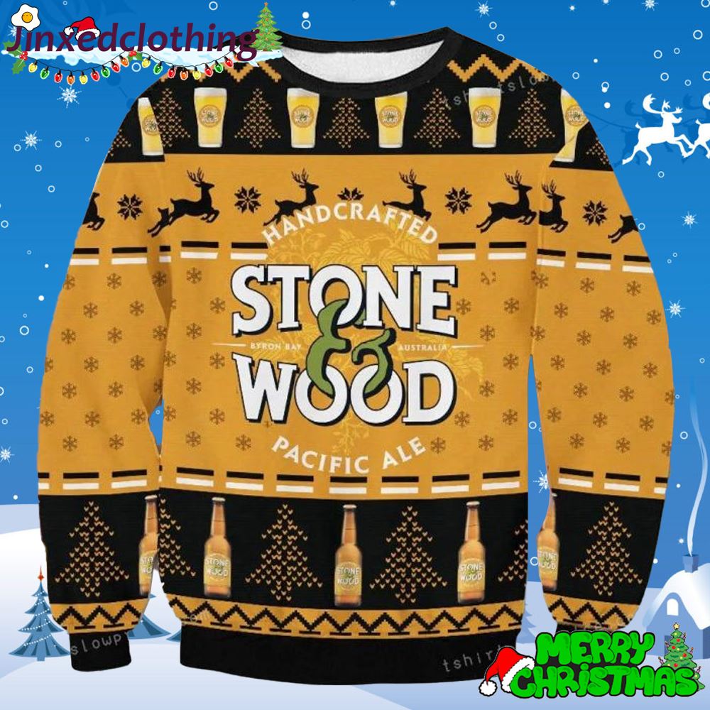 Hand Crafted Pacific Ale Stone Wood Pacific Ale Ugly Sweater 